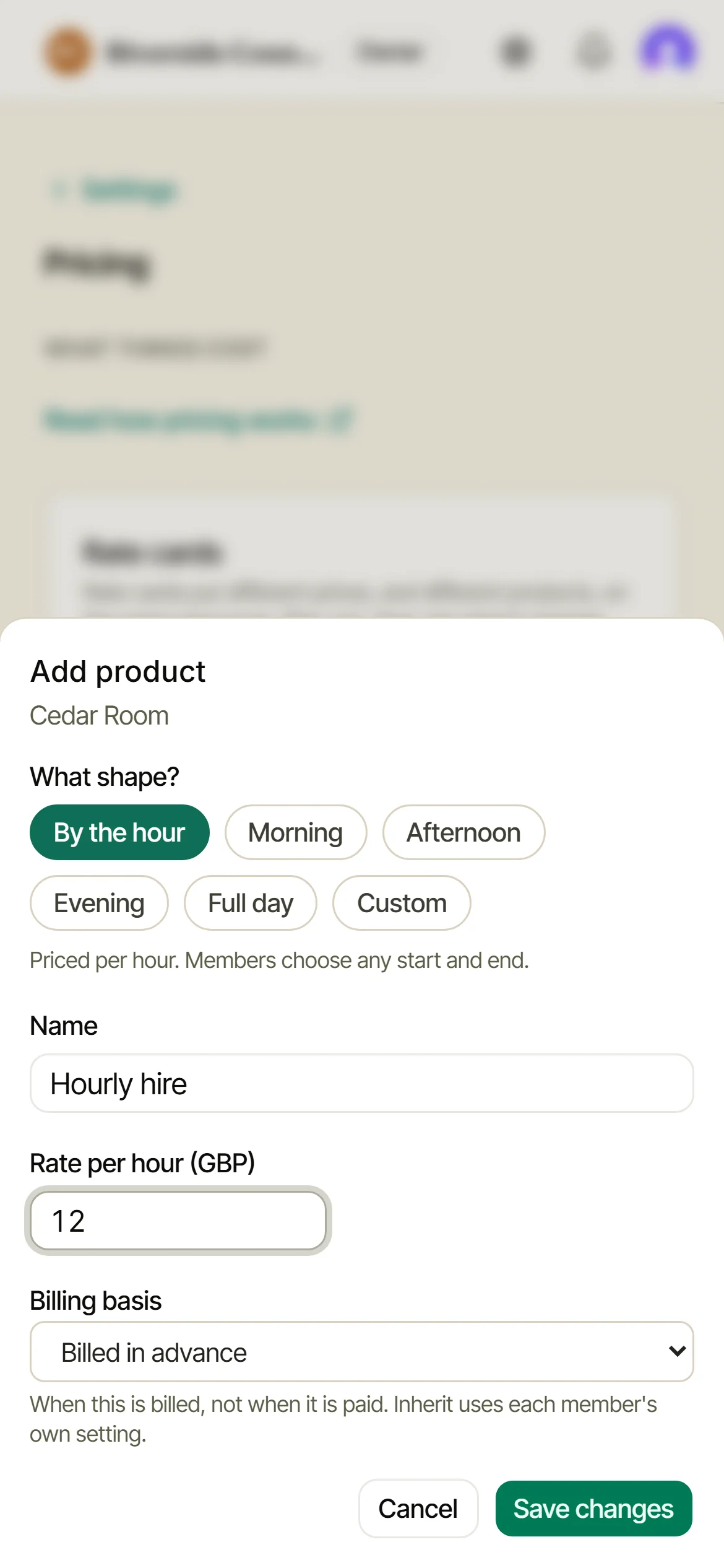Adding a product to a room