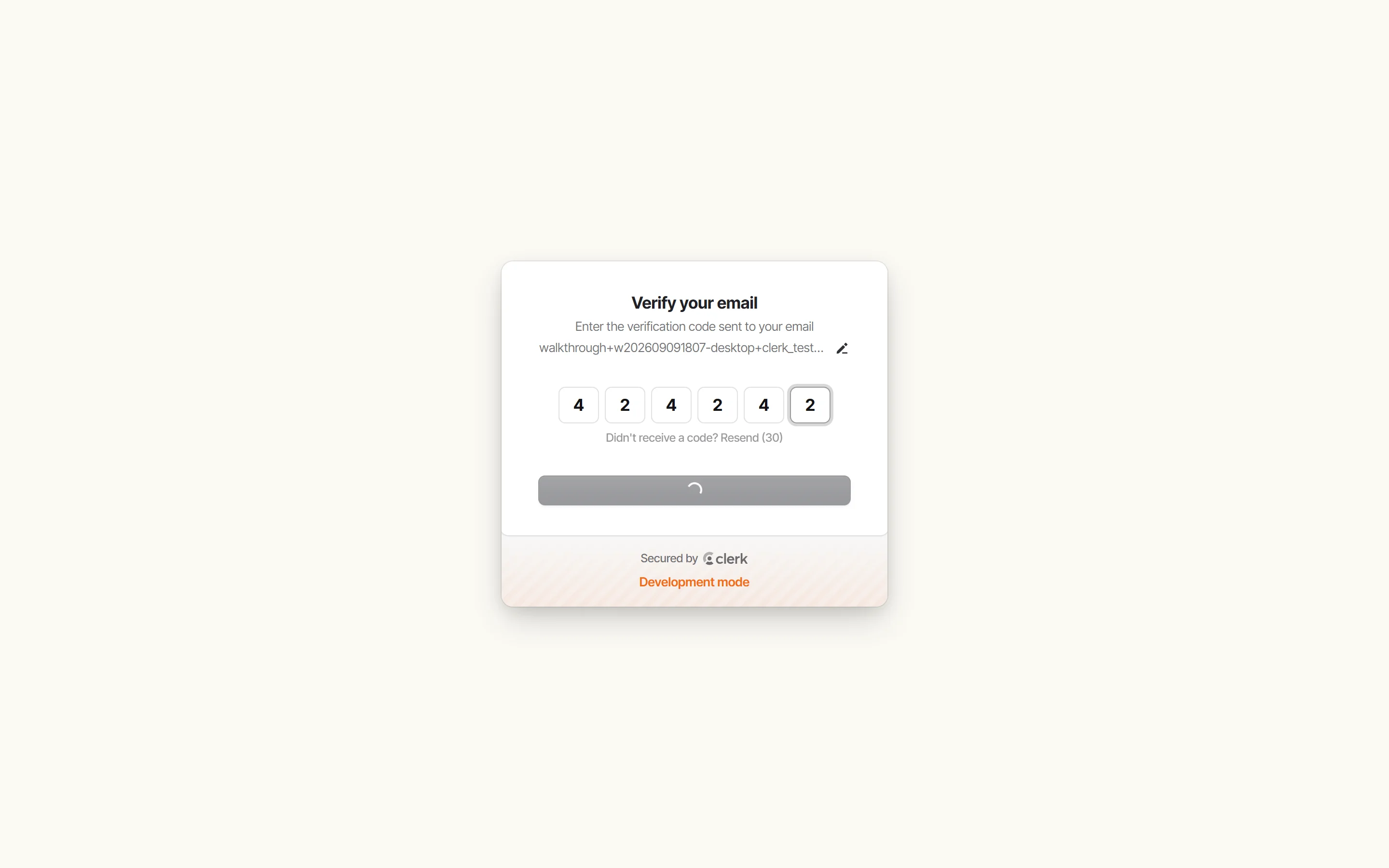 Verify your email