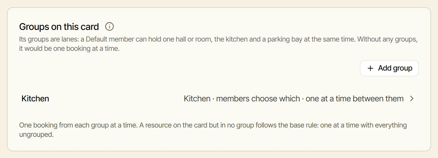 Groups on this card: Kitchen