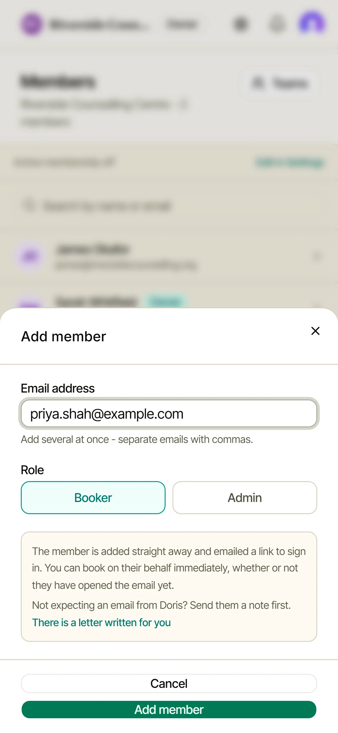 Add a member
