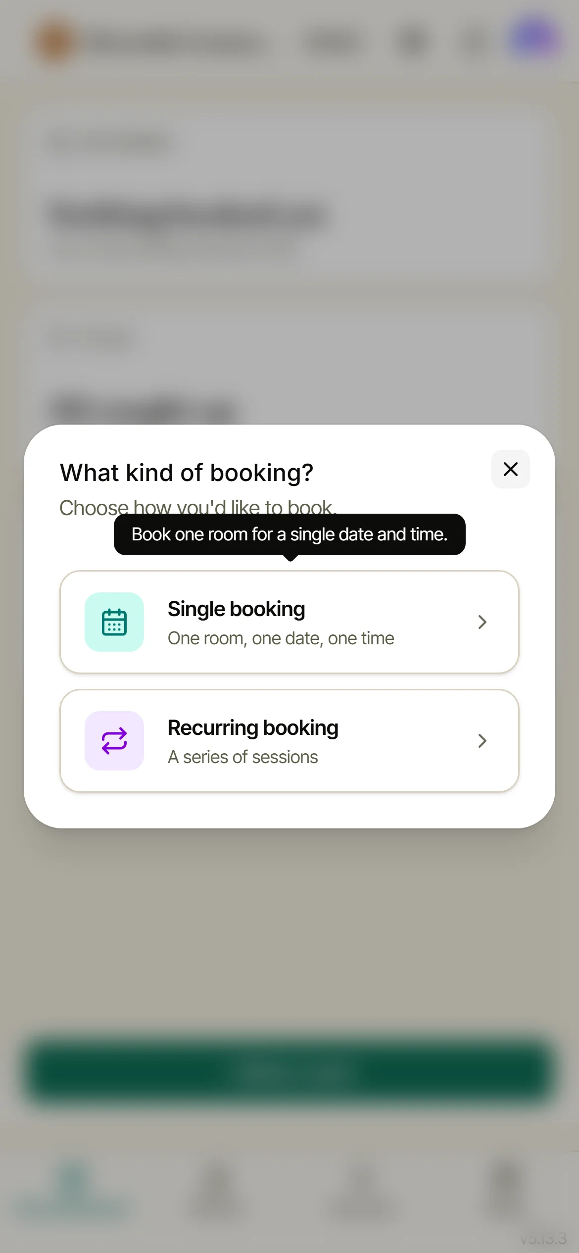 Single or recurring