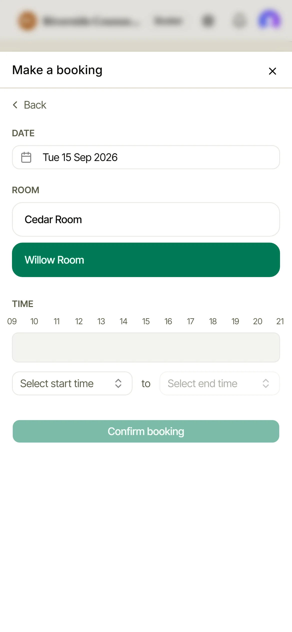 Choose a room
