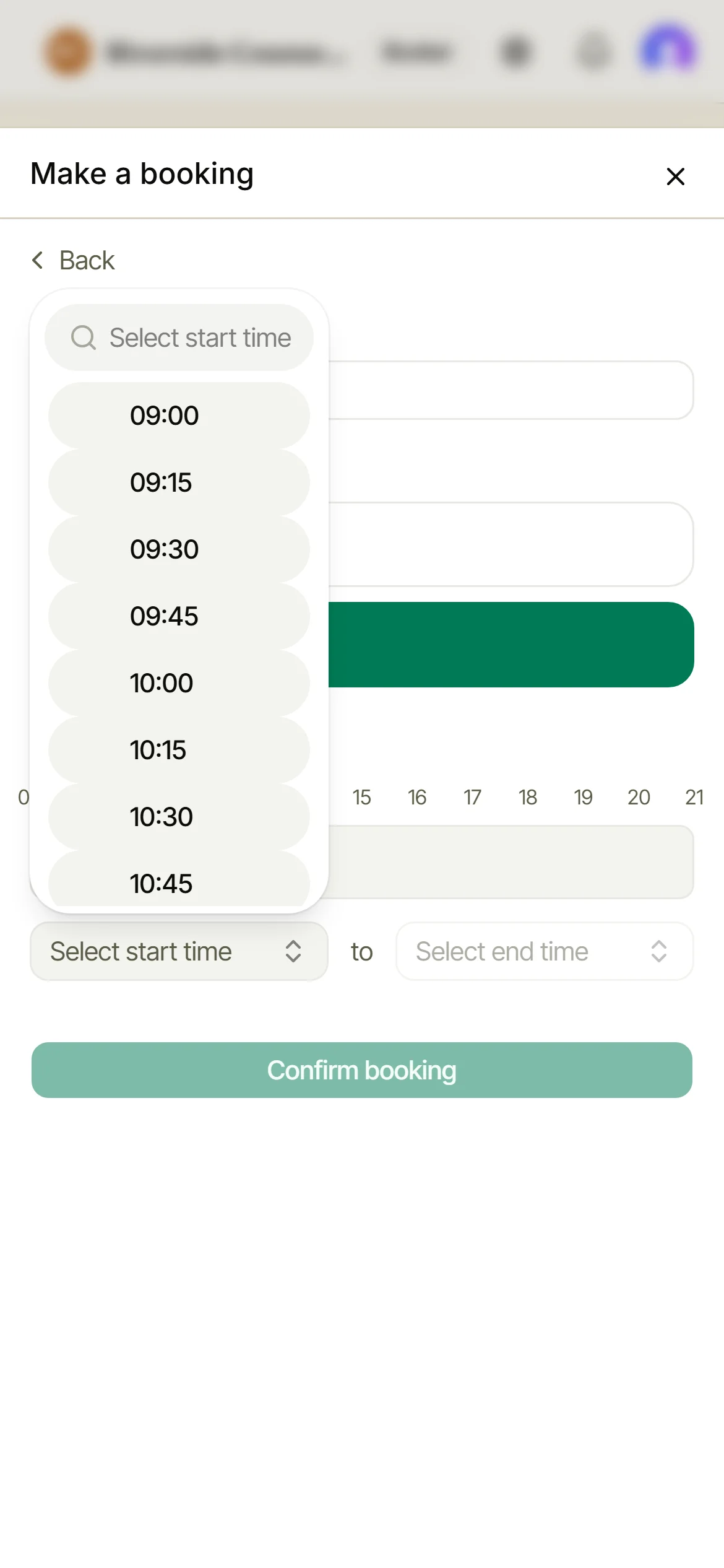 Pick your times