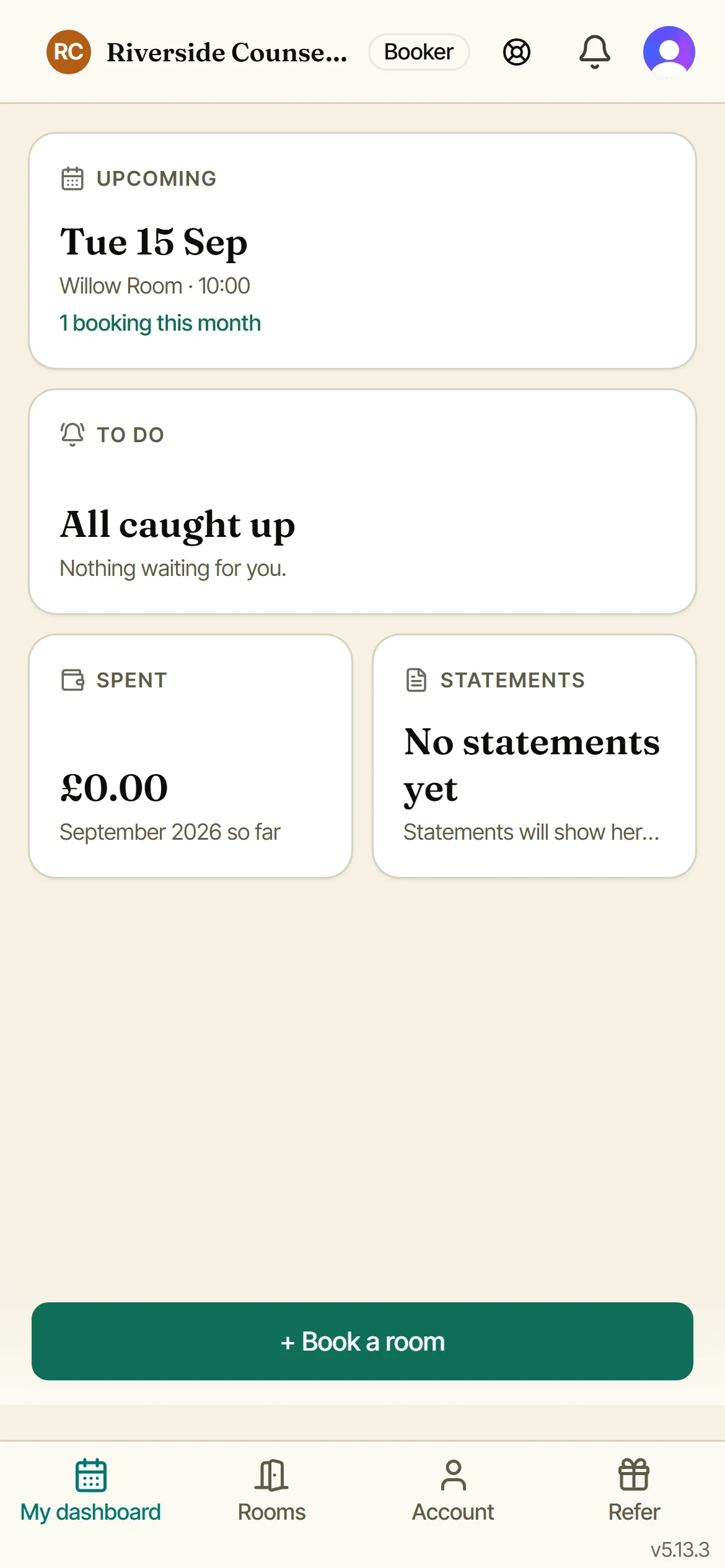 Booking confirmed