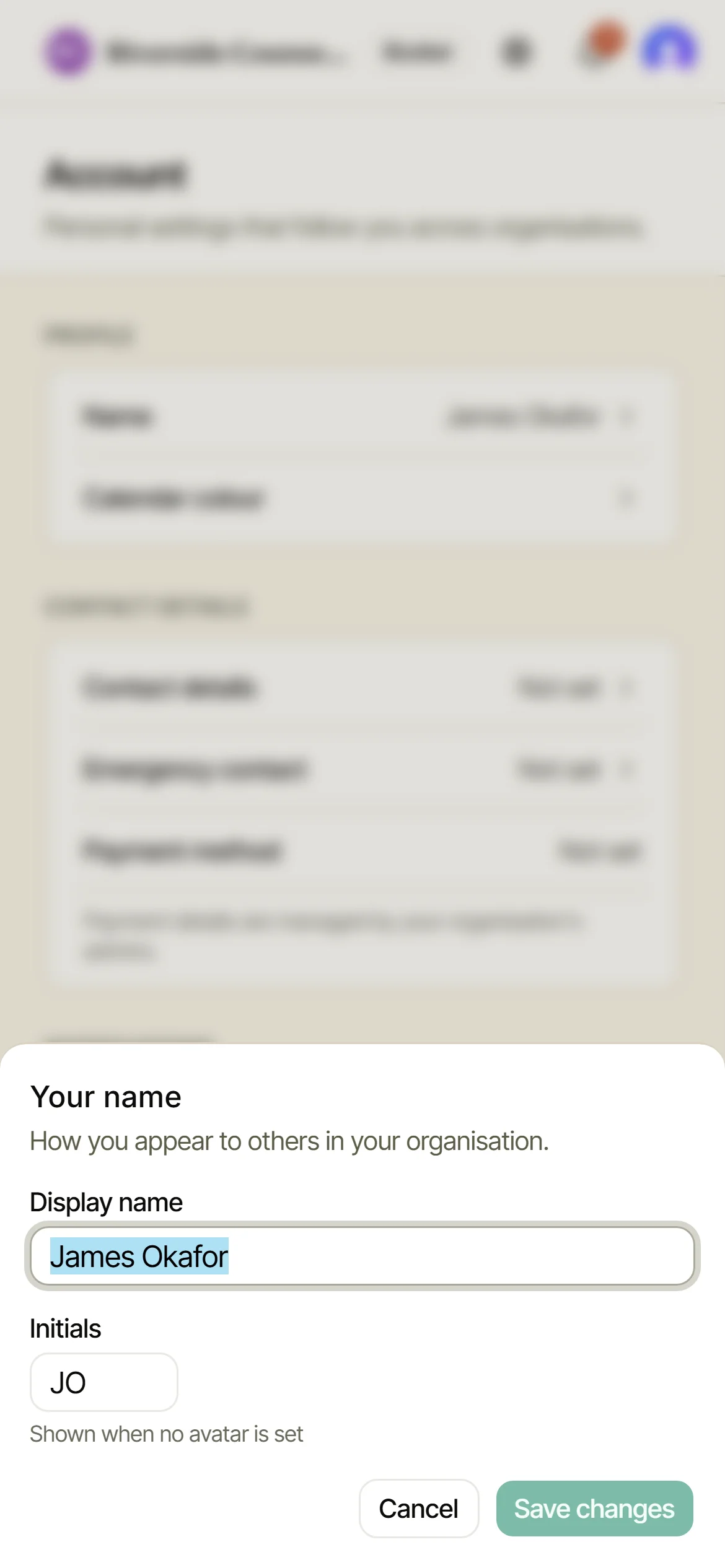 Your name